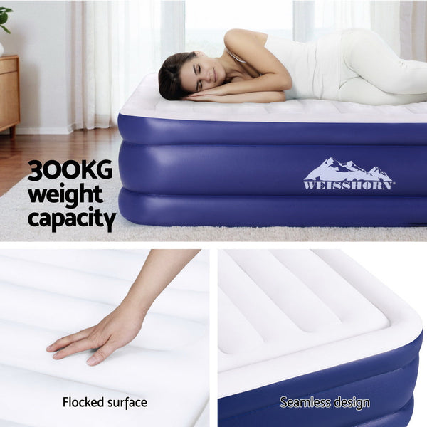 Weisshorn Air Mattress King Inflatable Bed Air Bed 51Cm Inflatable Mattresses & Airbeds