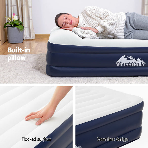 Weisshorn Air Mattress Double Inflatable Bed 46Cm Air Bed Inflatable Mattresses & Airbeds