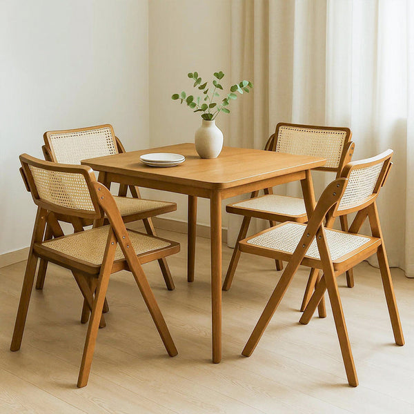 Levede 4X Foldable Rattan Dining Chairs