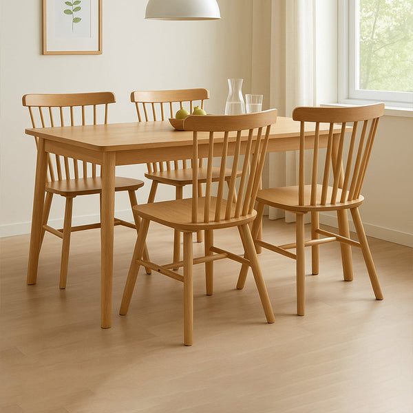 Levede 4X Kitchen Windor Oak Dining Chairs