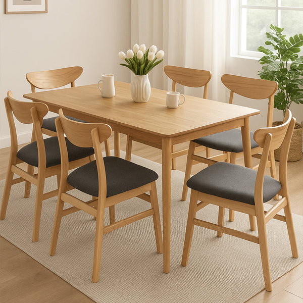Levede 6X Kitchen Nature Dining Chairs