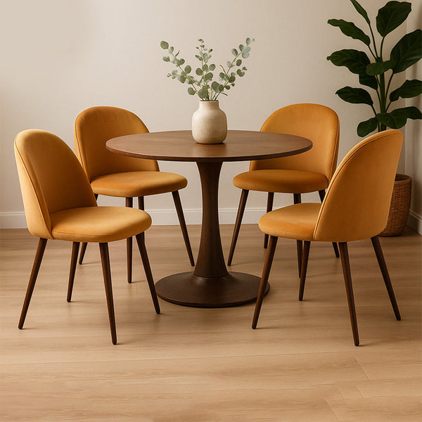 Levede 4X Seat French Mustard Dining Chairs