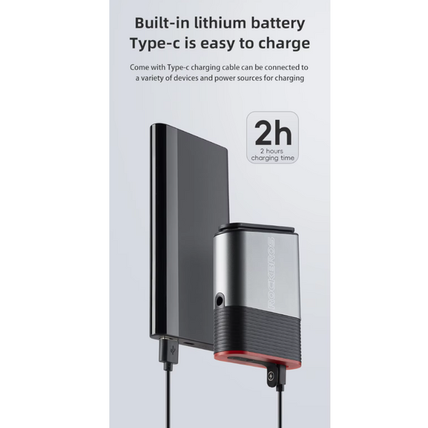 Rockbros Bicycle Rear Light Bluetooth Smart Lock Dual Function Ipx6 Waterproof 5 Lighting Modes Type C Mtb Bike Tail Lights & Reflectors