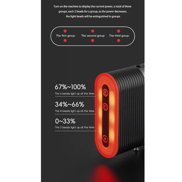 Rockbros Bicycle Rear Light Bluetooth Smart Lock Dual Function Ipx6 Waterproof 5 Lighting Modes Type C Mtb Bike Tail Lights & Reflectors