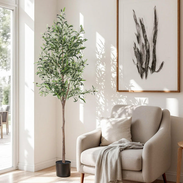 Pe Fabric Artificial Olive Tree Uv Resistant Indoor Outdoor Plant Home Decor Artificial Plants