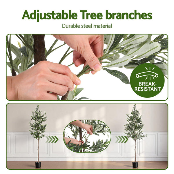 Pe Fabric Artificial Olive Tree Uv Resistant Indoor Outdoor Plant Home Decor Artificial Plants