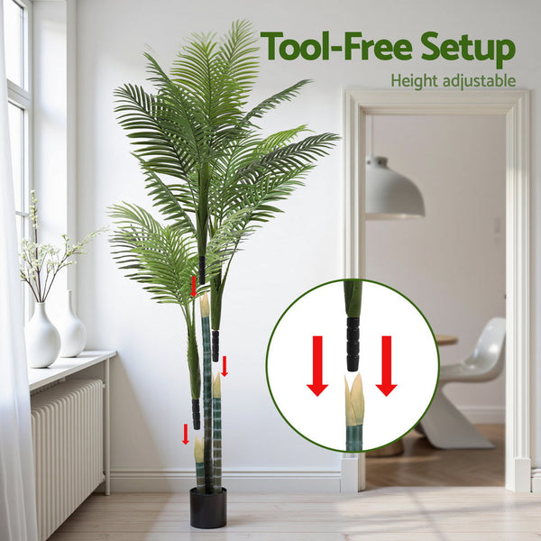 180Cm Artificial Palm Tree Faux Trees Indoor Decor Plants Lifelike 1.8M Artificial Plants