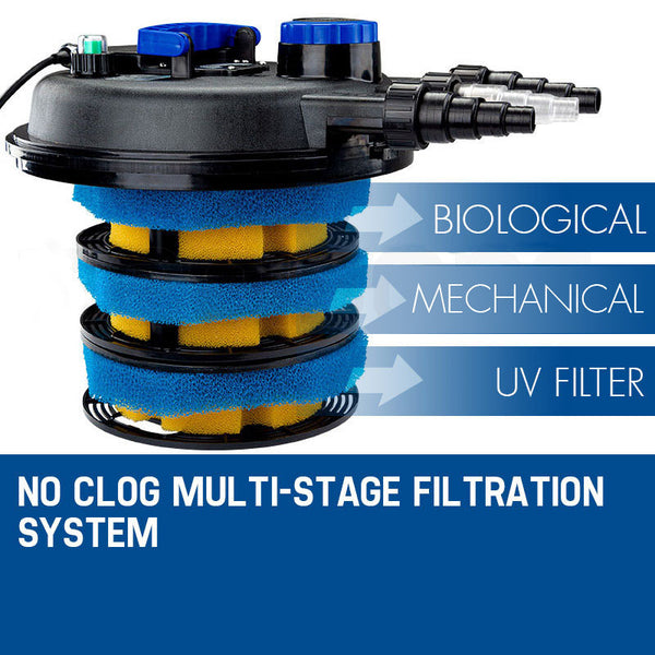 Protege Aquarium External Canister Filter Fish Tank Pond Water Uv Light 10000 L/H Filters