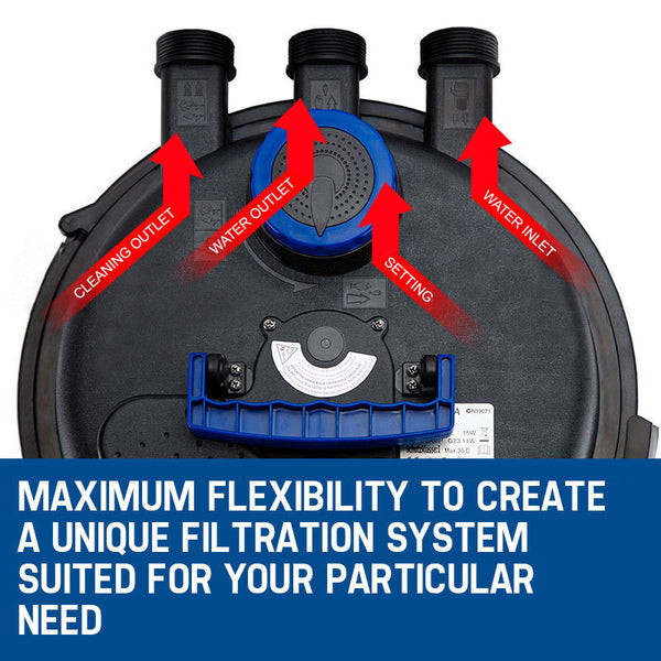 Protege Aquarium External Canister Filter Fish Tank Pond Water Uv Light 10000 L/H Filters