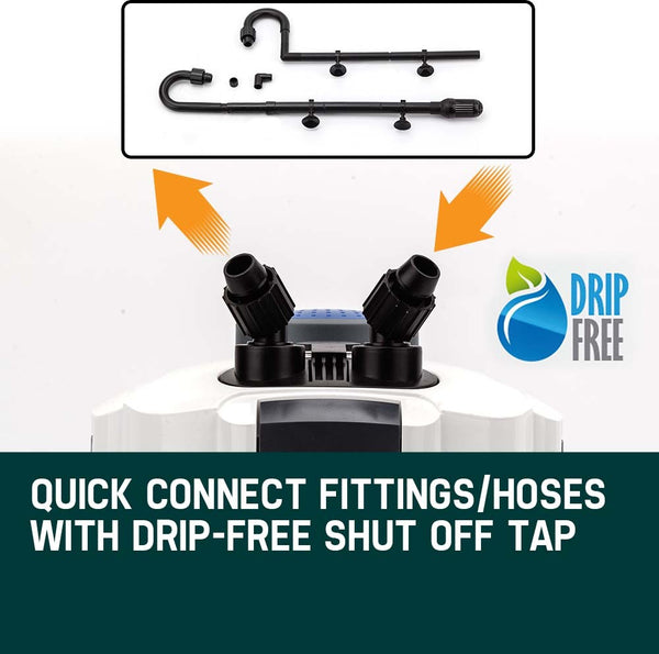 Filters Protege Aquarium External Canister Filter Pump Fish Tank Pond 1250 L/H