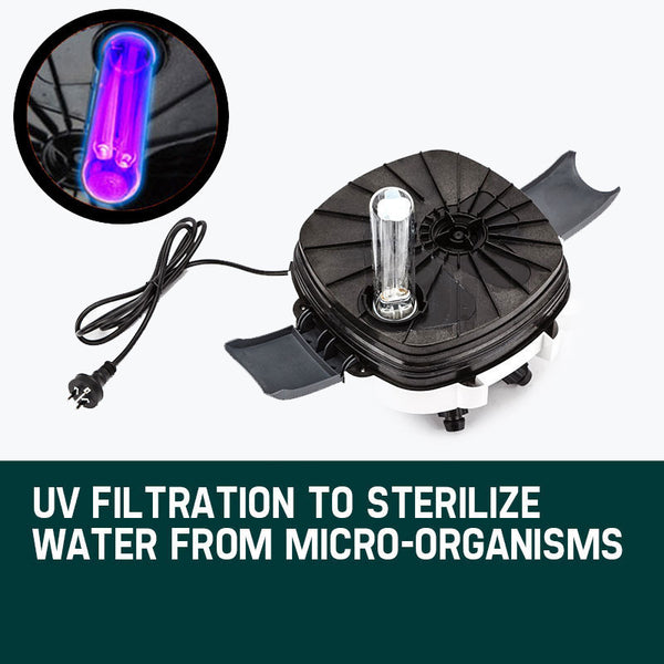 Protege Aquarium External Canister Filter Fish Tank Pond Pump Uv Light 1850 L/H Filters