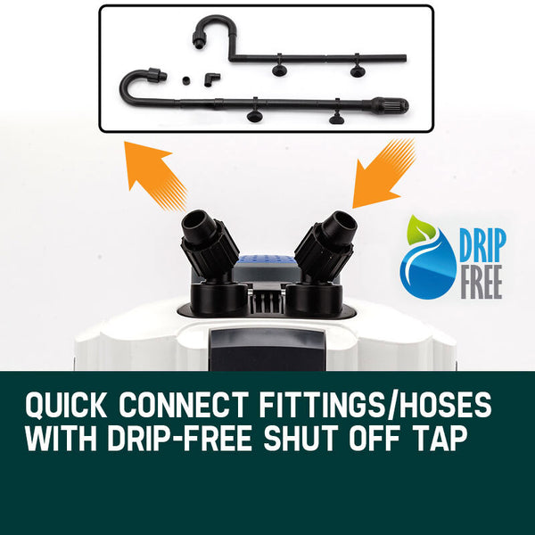 Protege Aquarium External Canister Filter Fish Tank Pond Pump Uv Light 1850 L/H Filters