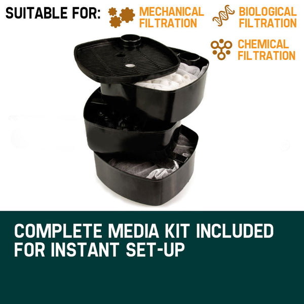 Filters Protege Aquarium External Canister Filter Fish Tank Multi Stage Pond Pump Uv Light