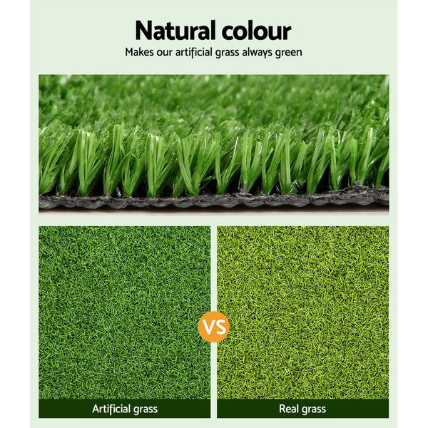 Prime Turf 2Mx5m 17Mm Synthetic Fake Lawn Plant Plastic Olive Artificial Grass