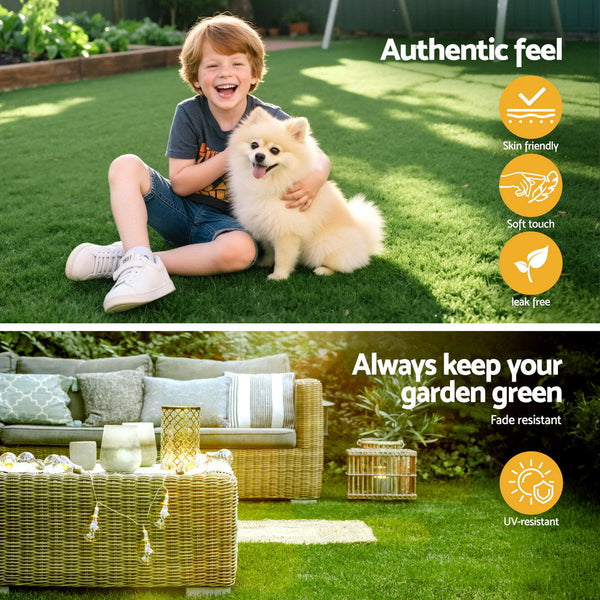 Prime Turf Turf Rug Fake Grass 2 Rolls 15Mm Height 50Cm X 2M Indoor Outdoor Synthetic Grass Mat Carpet With Drainage Holes Plastic Plant Artificial Gr