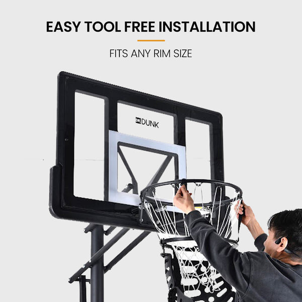 Dr. Dunk Basketball Return System With 360 Degree Universal Attachment Basketball Backboards