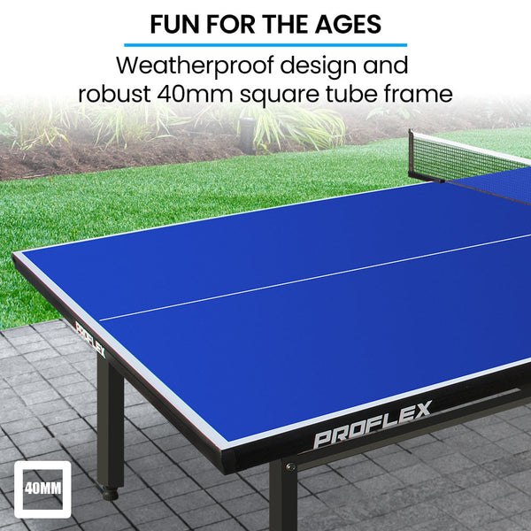 Proflex Premium Outdoor Table Tennis With 4 Player Ping Pong Paddle And Pingpong Ball Pack Table Tennis Sets