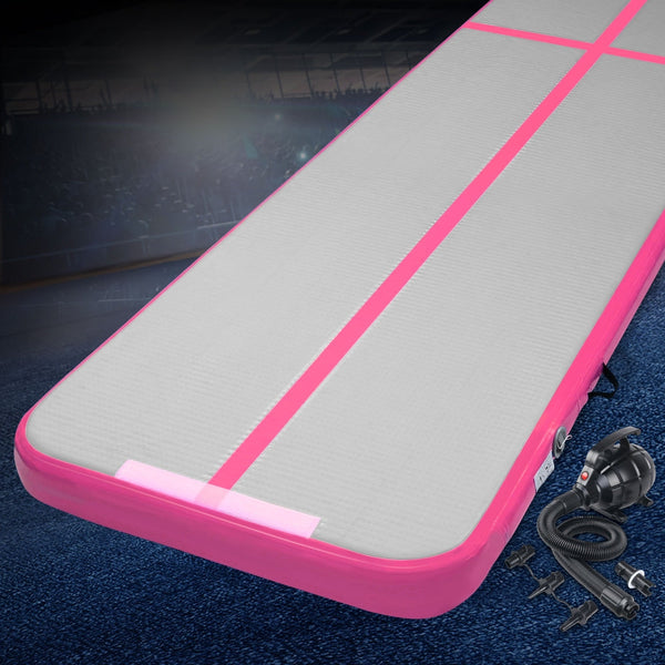 Everfit Airtrack Inflatable Tumbling Mat With Pump Sports And Fitness Mats & Non Slip Towels