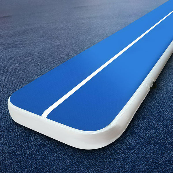 Inflatable Air Track Gymnastics Mat Blue And White 4M X 1M 20Cm Thick Gymnastics Mats