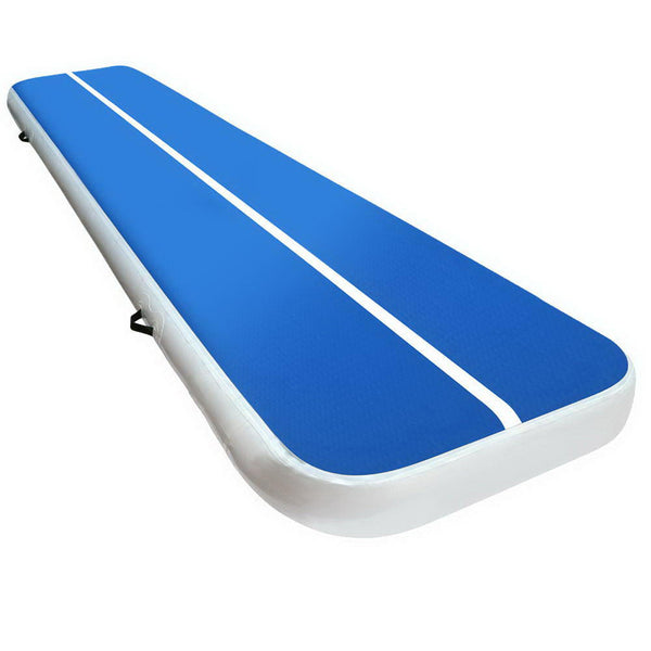 Inflatable Air Track Gymnastics Mat Blue And White 4M X 1M 20Cm Thick Gymnastics Mats