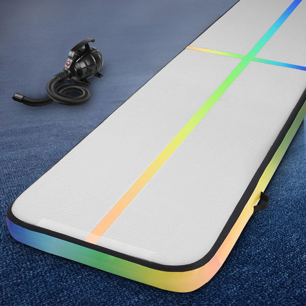 Everfit 5M Air Track Gymnastics Tumbling Exercise Mat W/ Pump Inflatable Colour Gymnastics Mats