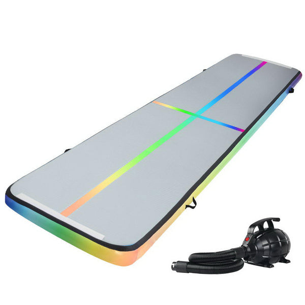 Everfit 5M Air Track Gymnastics Tumbling Exercise Mat W/ Pump Inflatable Colour Gymnastics Mats