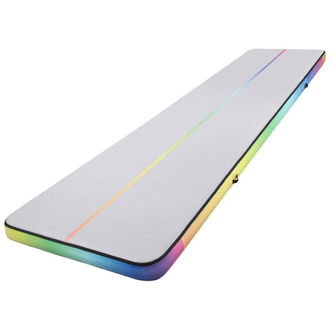 Everfit 6M Air Track Mat Inflatable Gymnastics Tumbling W/ Pump Colourful Gymnastics Mats