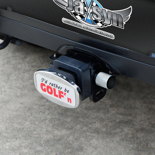 Jaxsyn Novelty Towbar Trailer Hitch Cover Bar I'd Rather Be Golf'n Tow Bars & Winches