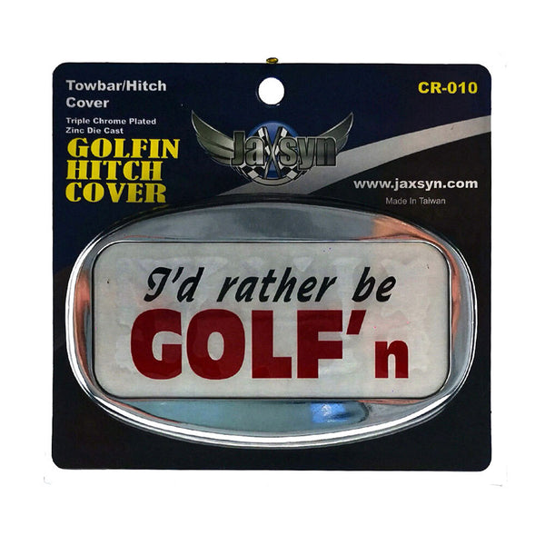 Jaxsyn Novelty Towbar Trailer Hitch Cover Bar I'd Rather Be Golf'n Tow Bars & Winches