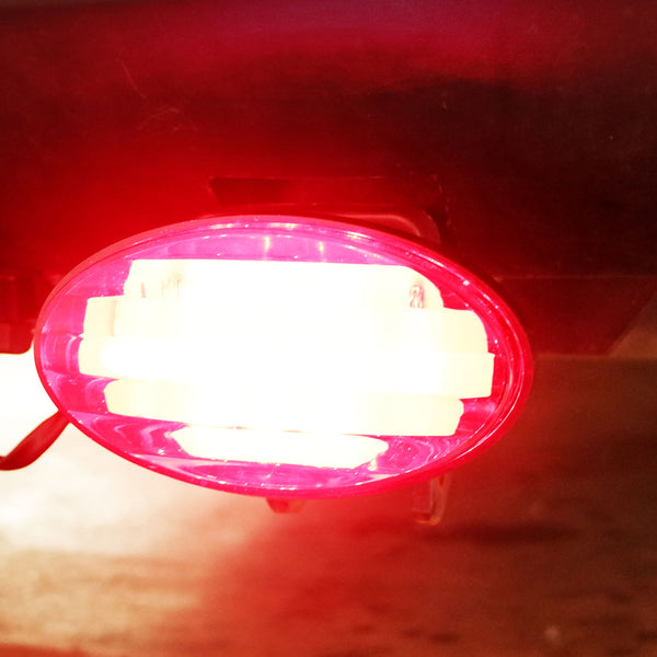 Jaxsyn Novelty Towbar Trailer Hitch Cover Red Oval Brake Light Tow Bars & Winches