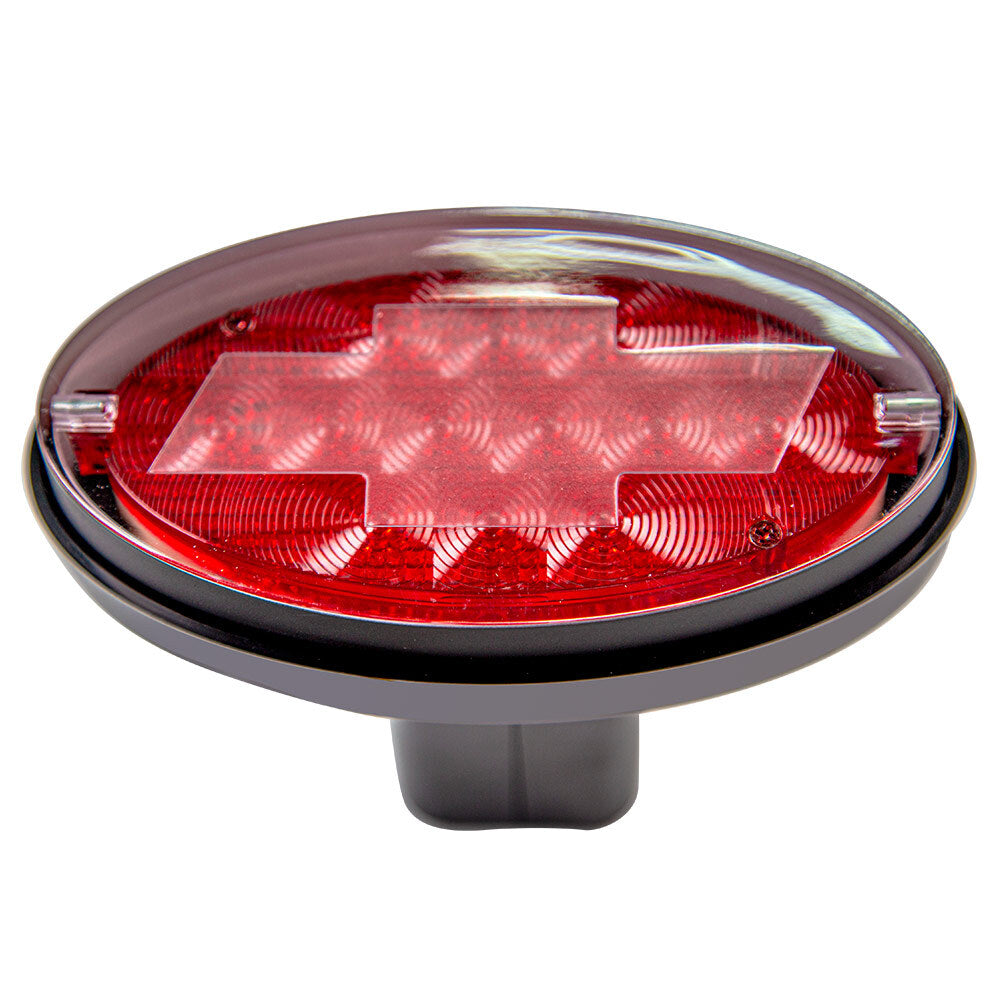 Jaxsyn Novelty Tow Bar / Trailer Hitch Cover Red Oval Brake Light Chevvy Logo Tow Bars & Winches
