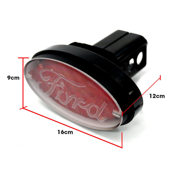 Jaxsyn Novelty Tow Bar / Trailer Hitch Cover Red Oval Ford Logo Brake Light Tow Bars & Winches