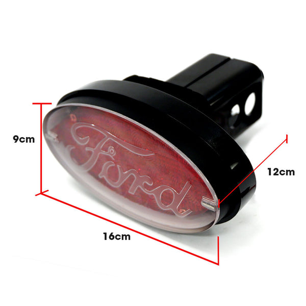 Jaxsyn Novelty Tow Bar / Trailer Hitch Cover Red Oval Ford Logo Brake Light Tow Bars & Winches