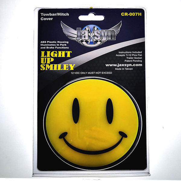 Jaxsyn Novelty Tow Bar / Trailer Hitch Cover Smiley Face Tow Bars & Winches