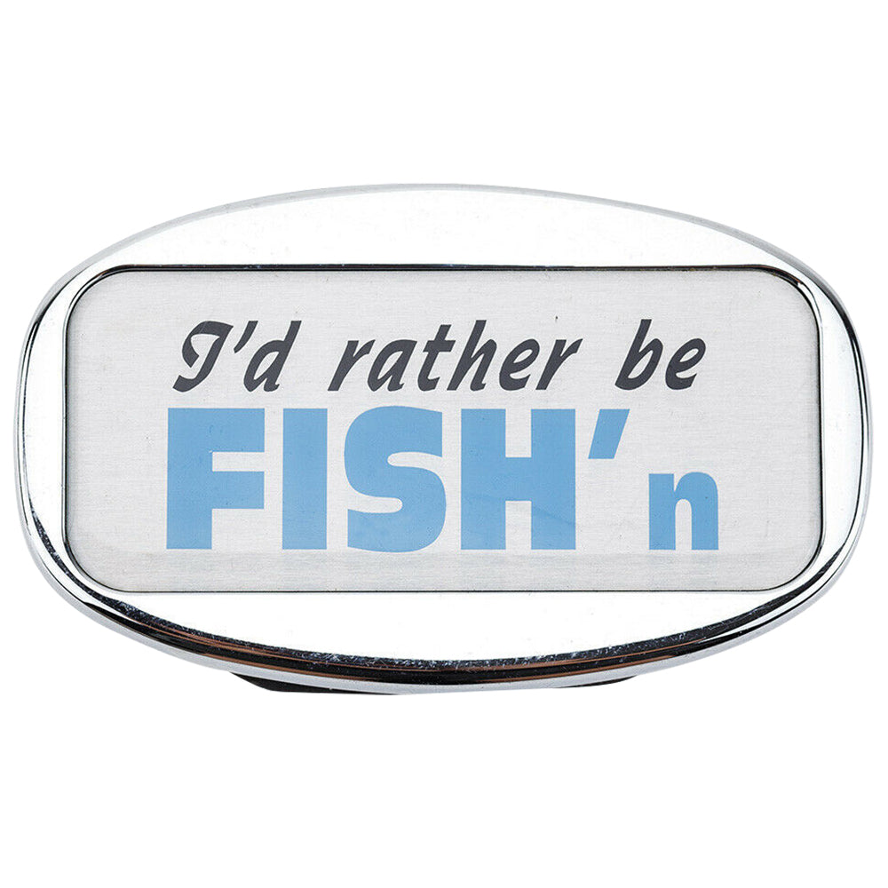 Jaxsyn Novelty Tow Bar / Trailer Hitch Cover I'd Rather Be Fish'n Tow Bars & Winches