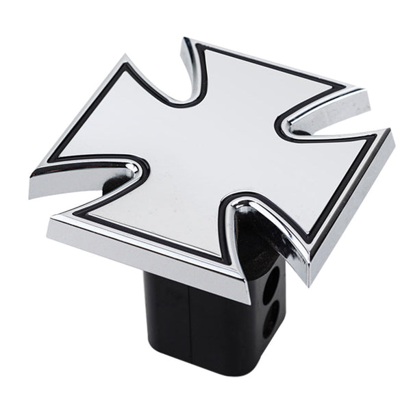 Jaxsyn Novelty Tow Bar / Trailer Hitch Cover Chrome Plated Iron Cross Tow Bars & Winches