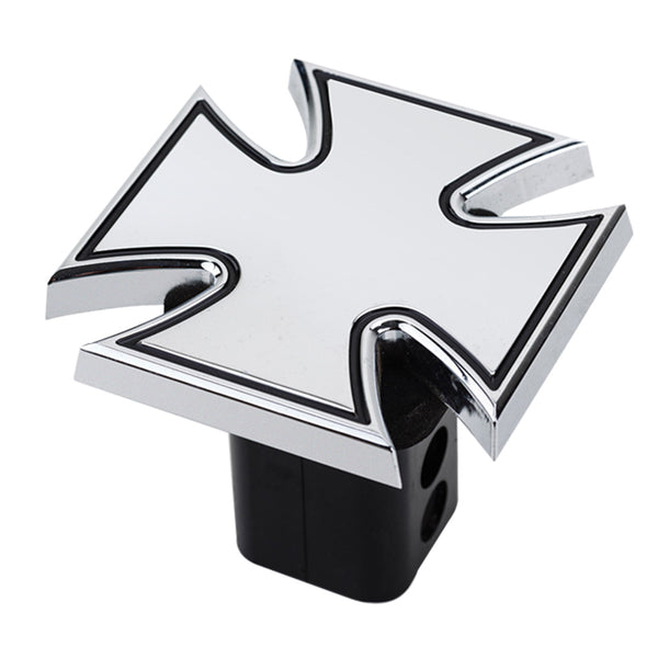 Jaxsyn Novelty Tow Bar / Trailer Hitch Cover Chrome Plated Iron Cross Tow Bars & Winches