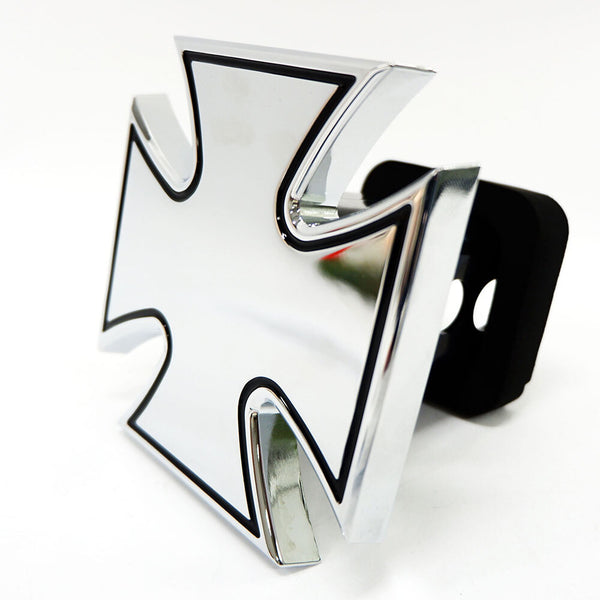 Jaxsyn Novelty Tow Bar / Trailer Hitch Cover Chrome Plated Iron Cross Tow Bars & Winches
