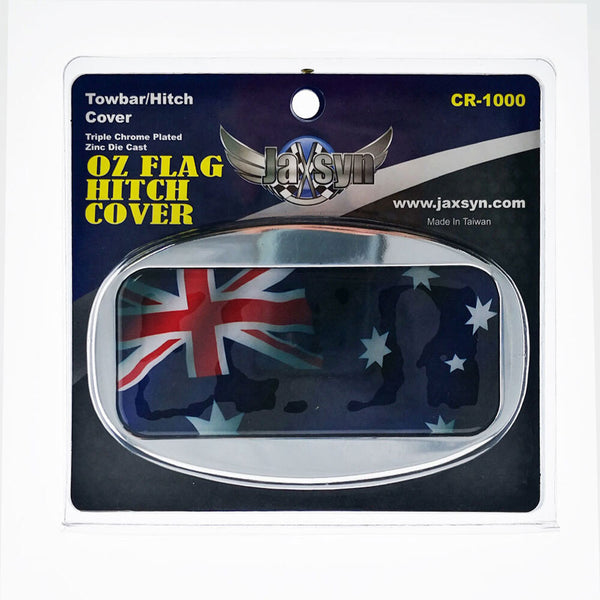 Jaxsyn Novelty Towbar Trailer Hitch Cover Aussie Flag Tow Bars & Winches