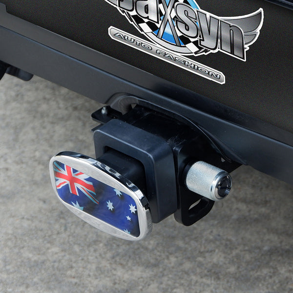 Jaxsyn Novelty Towbar Trailer Hitch Cover Aussie Flag Tow Bars & Winches
