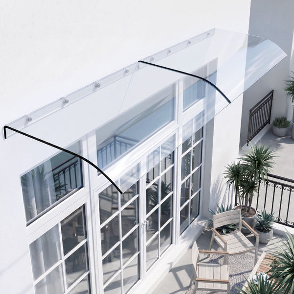 Instahut Door Awning 0.4Mx2m Transparent Awning & Canopy Parts