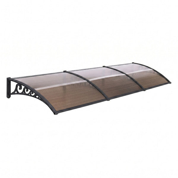 Instahut Brown Window Door Awning 0.8M X 3M Awning & Canopy Parts