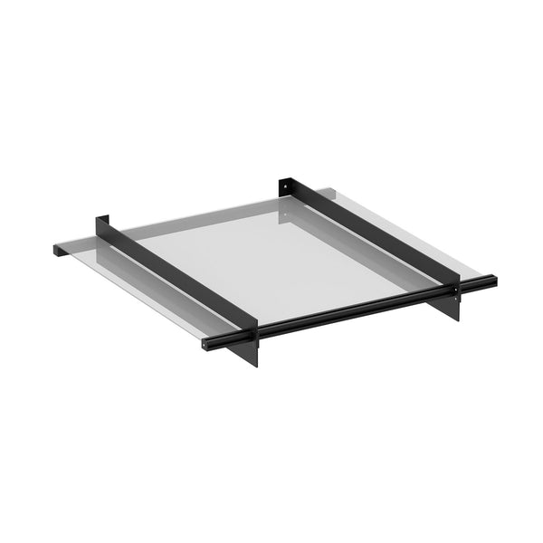 Instahut Door Awning Canopy 1Mx1m Flat Transparent Sheet Metal Frame Awning & Canopy Parts