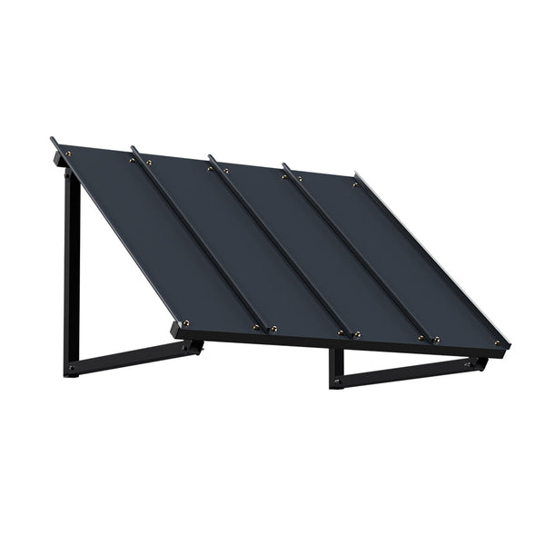 Instahut Door Awning Canopy 1Mx1.2M Black Metal Frame Awning & Canopy Parts