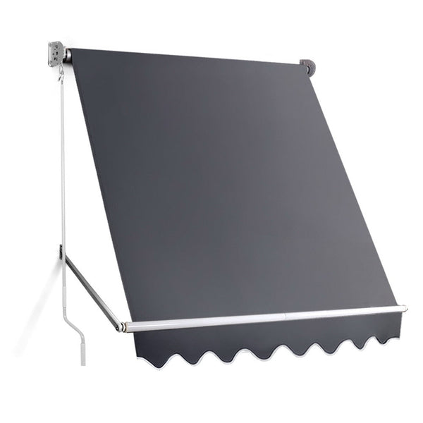 Instahut Fixed Pivot Arm Awning Outdoor Blinds Retractable Canopy1.8X2.1M Awning & Canopy Parts