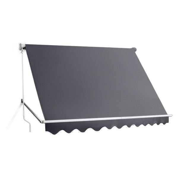 Instahut Fixed Pivot Arm Awning Patio Outdoor Blinds Retractable 2.8X2.1M Awning & Canopy Parts