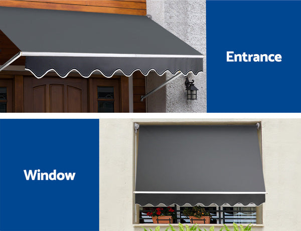 Instahut Fixed Pivot Arm Awning Patio Outdoor Blinds Retractable 2.8X2.1M Awning & Canopy Parts