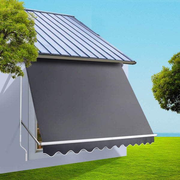 Instahut Fixed Pivot Arm Awning Patio Outdoor Blinds Retractable 2.8X2.1M Awning & Canopy Parts