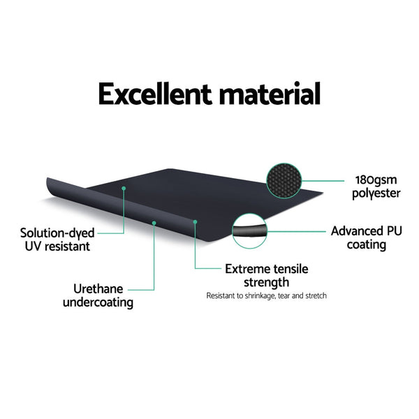 Instahut Side Awning Outdoor Blinds Sun Shade Retractable Screen 2X6m Bk Awning & Canopy Parts