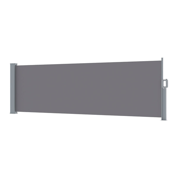 Instahut Side Awning Sun Shade Outdoor Blinds Retractable Screen 1X3m Grey Awning & Canopy Parts